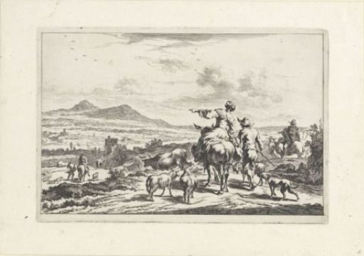Shepherds Approaching a Village in a Valley