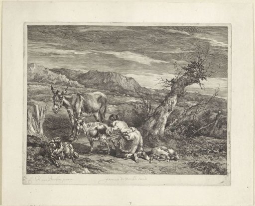 Girl Milking a Goat