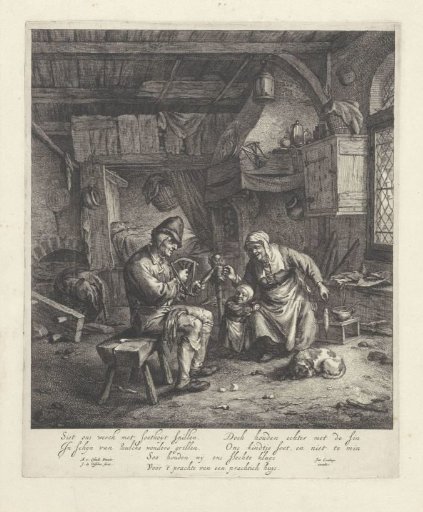 Man and woman winding yarn on a spool