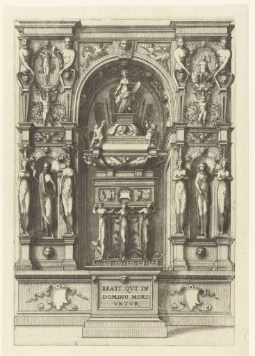 Monument with a Corpse of a Man in a Niche
