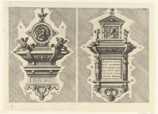 Two Epitaphs with Inscription 'Vigilate quia nescitis diem (...)'