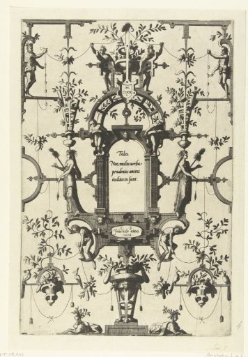 Cartouche with text of Tales