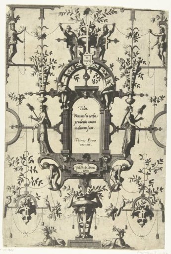 Cartouche with text by Tales
