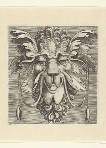 Mask with a Moustache Whose Ends Extend into a Cord with a Tassel
