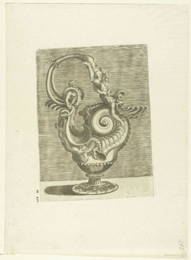 Tankard in the shape of a snail's shell, with an ear