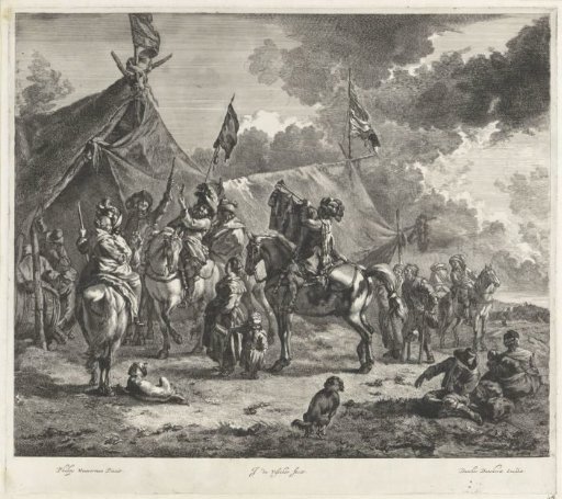 Herald in a military camp