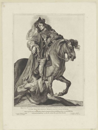 St. Martin dividing his cloak with a beggar