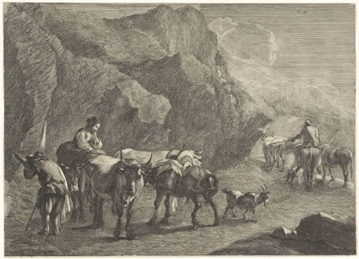 Rotslandschap met herders