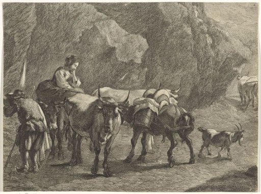 Rotslandschap met herders
