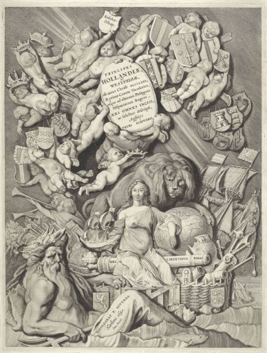 Titelprent voor een reeks graven en gravinnen van Holland, Zeeland en West-Friesland