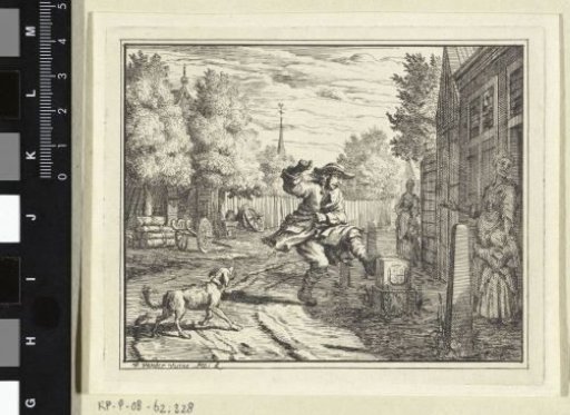 Madman in front of a House