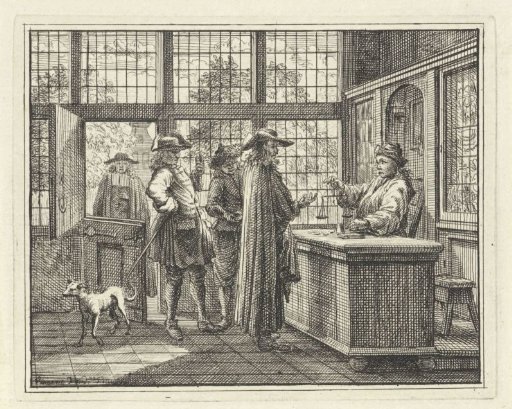 Interior with a Gold-weigher and Customers