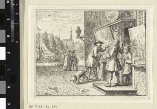 Man in front of a Painter's Shop