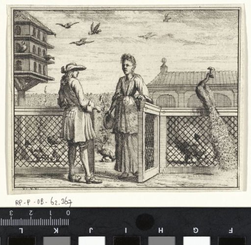 Man in Conversation With a Woman at an Aviary