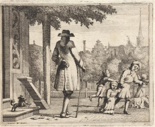 Dog Barking at a Man in a Street