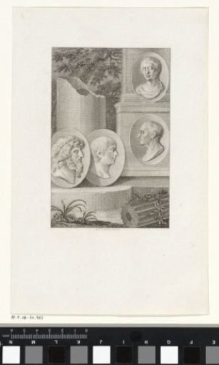 Medallions with Portraits of Demosthenes, Cicero, Demetrius of Phalerum and Marcus Antonius