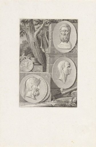 Medallions with Portraits of Solon, Publius Valerius Publicola and Themistocles