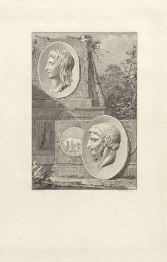 Medallions with Portraits of Theseus and Romulus