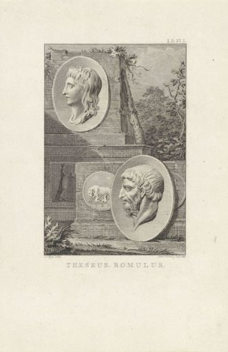 Medallions with Portraits of Theseus and Romulus