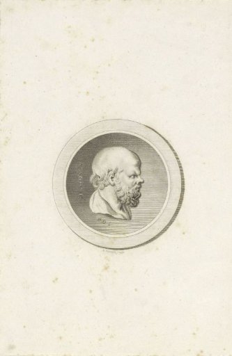 Medallion with the portrait of the philosopher Socrates