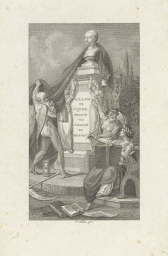 Allegorical representation on the tomb of William V, Prince of Orange-Nassau