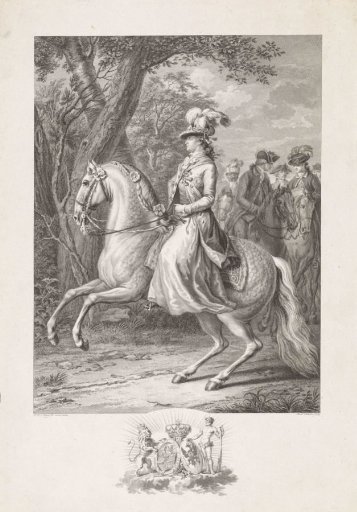 Portrait of Wilhelmina of Prussia, on horseback