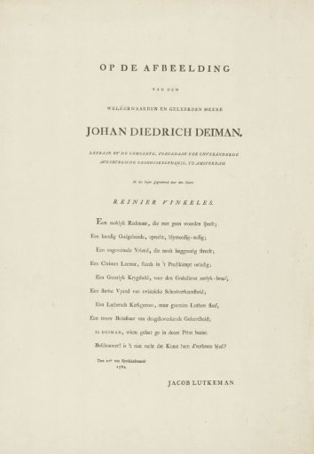 Portrait of Johan Diedrich Deiman