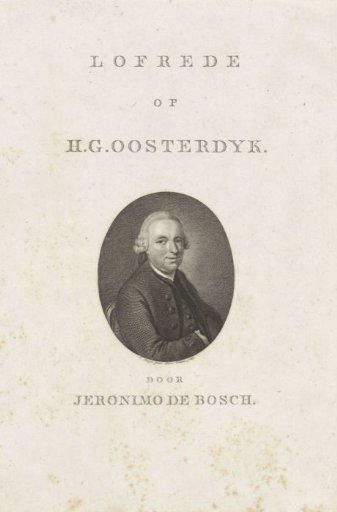 Portrait of the poet Hermannus Gerardus Oosterdijk