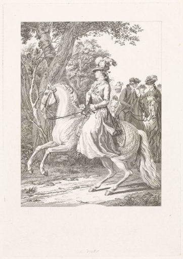 Portrait of Wilhelmina of Prussia, on Horseback