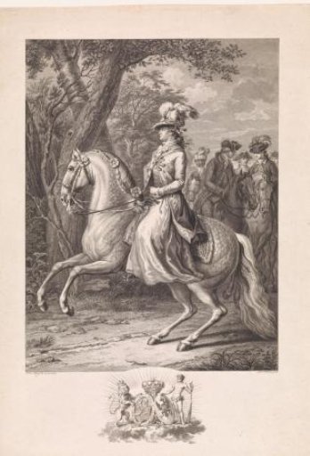 Portrait of Wilhelmina of Prussia, on Horseback
