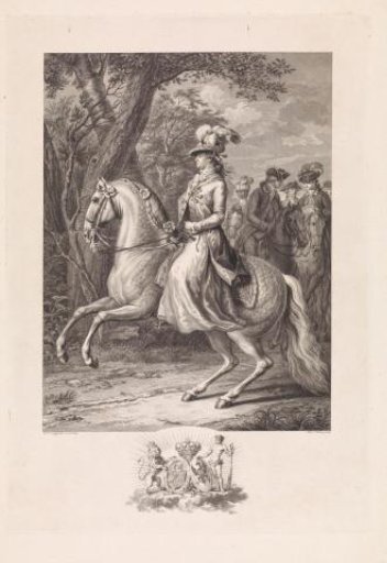 Portrait of Wilhelmina of Prussia, on Horseback