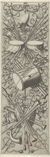 Armorial trophy with drums