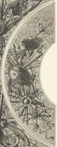 Small curved trophy of weapons
