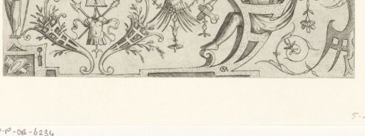 Ornament with Minerva and a naked woman