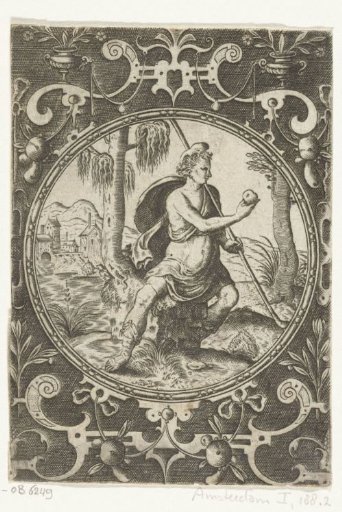 Paris, Seated on a Rock with the Apple in His Hand