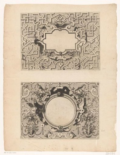 Cartouches with Moors and boar's heads