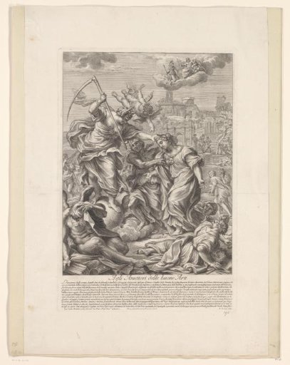Personification of the Fine Arts pursued by Ignorance