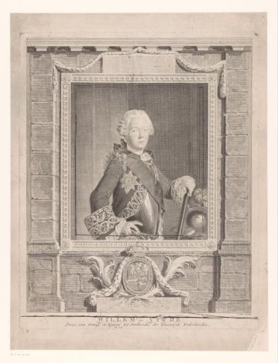 Portrait of Willem V, Prince of Orange and Nassau in a Frame