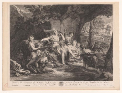 Diana bathing with her nymphs