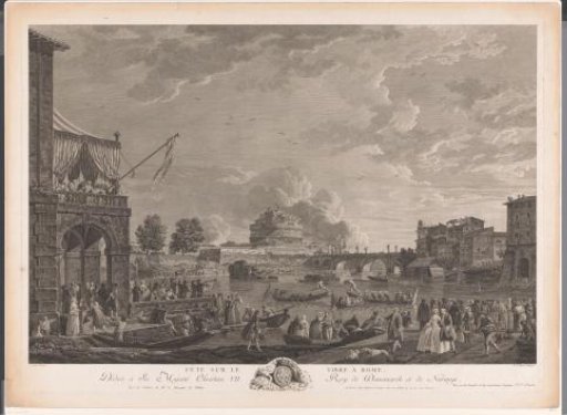 View of the Tiber and the Castel Sant'Angelo in Rome