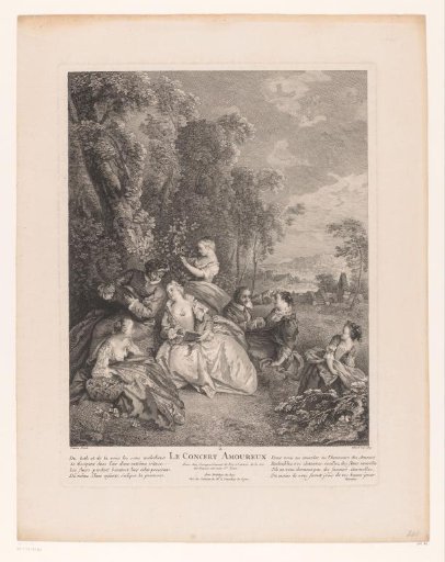 Gallant company with a musician