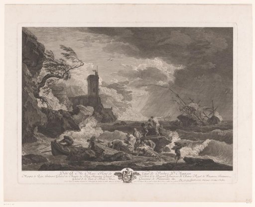 Shipwreck with drowning people