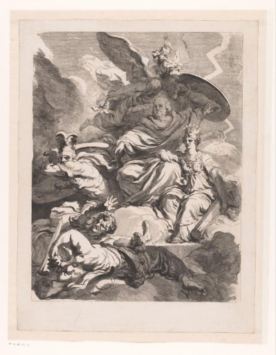 Allegorical Representation of America with Benjamin Franklin