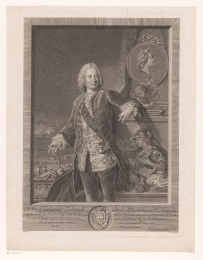 Portrait of Germain Pichault La Martinière for a monument to Louis XV