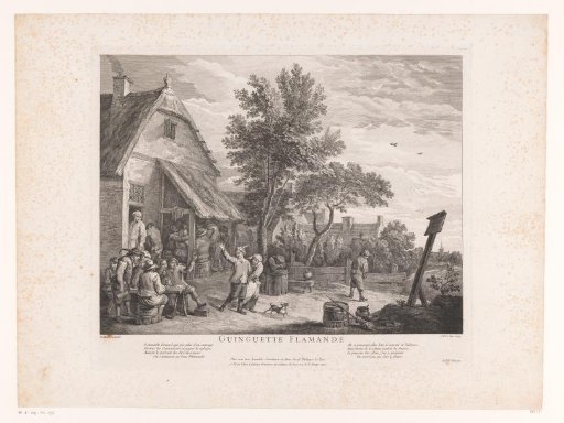 Figures in front of an inn