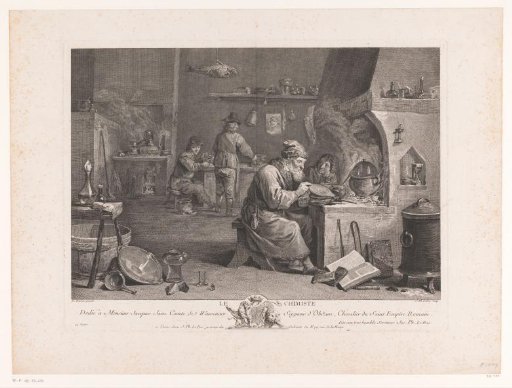 Alchemist in his workshop