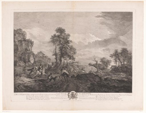 Hunting party in a landscape