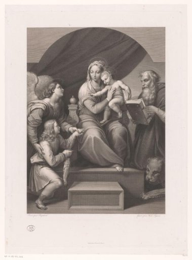 Tobias and the angel with Mary with child and St. Jerome
