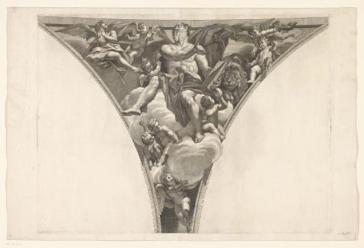 Saint Mark surrounded by lion and angels