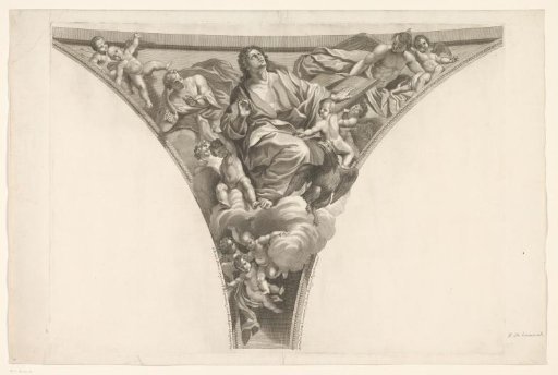Saint John surrounded by eagle and angels